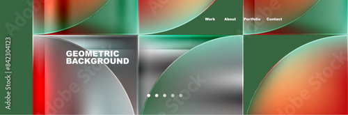 Circle triangle geometric web site page template. Vector Illustration For Wallpaper, Banner, Background, Card, Book Illustration, landing page