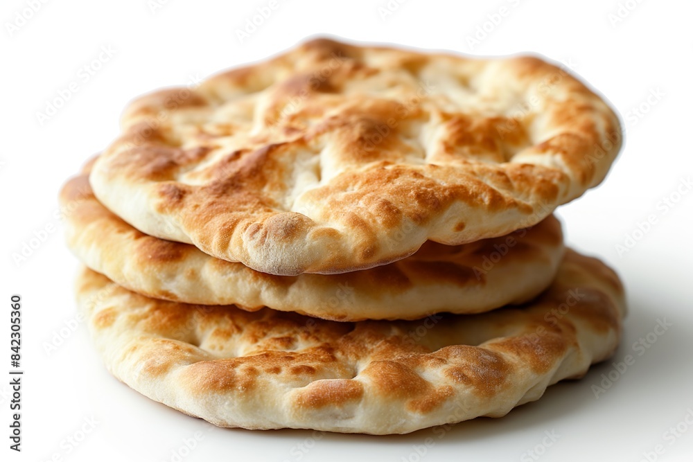 Isolated Pita Bread on White Background Isolated Pita Bread on White Background