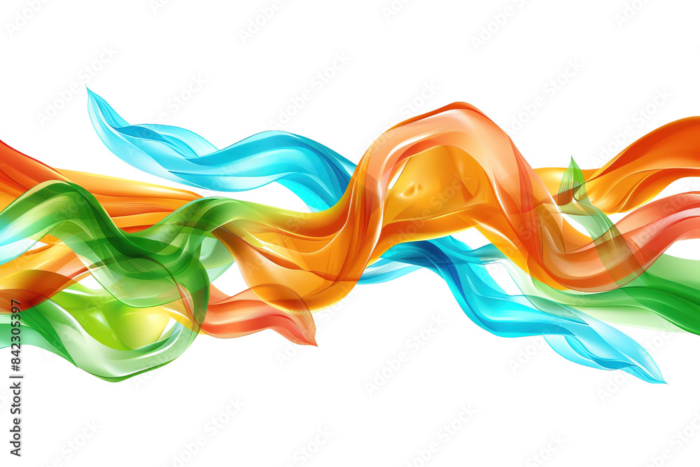 Vibrant abstract wave design with flowing lines in shades of orange ...