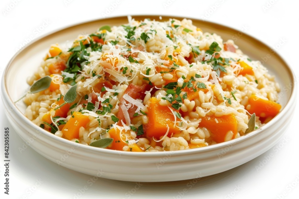 Delicate Butternut Squash Risotto with Zesty Lemon, Pancetta, and Parsley Delicate Butternut Squash Risotto with Zesty Lemon, Pancetta, and Parsley
