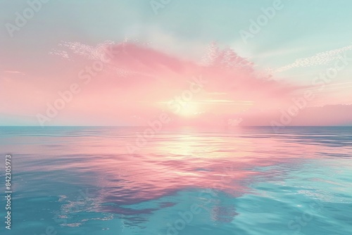 Soft pastel gradient, wide view, simplicity for calming minimalist wallpaper © AIDigitalart