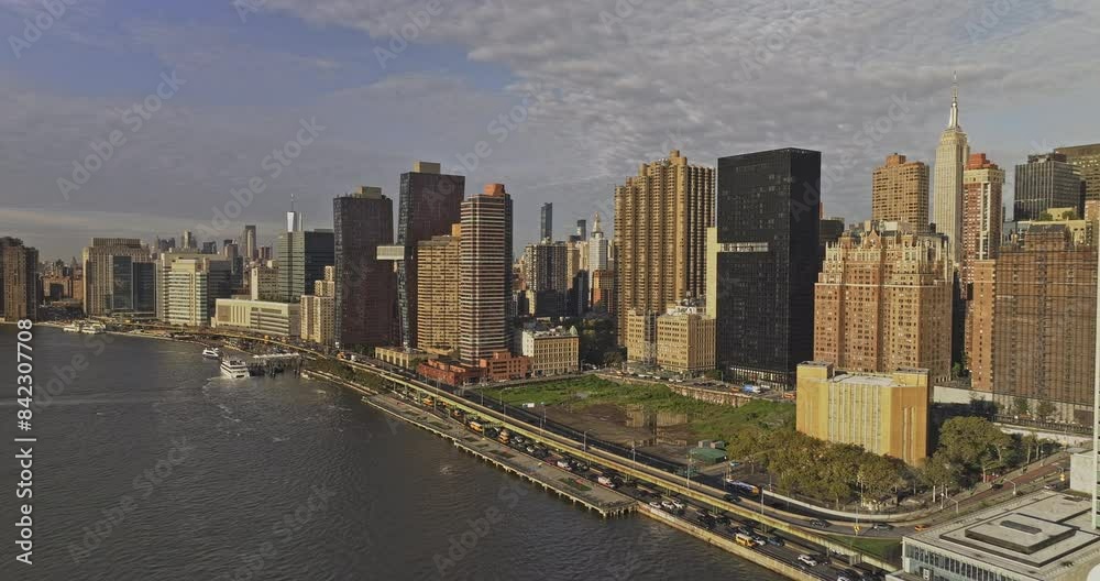NYC New York Aerial v395 drone flyover East river across Murray Hill and Kips Bay neighborhoods capturing Midtown and Lower Manhattan cityscape at sunrise - Shot with Mavic 3 Pro Cine - September 2023 NYC New York Aerial v395 drone flyover East river across Murray Hill and Kips Bay neighborhoods capturing Midtown and Lower Manhattan cityscape at sunrise - Shot with Mavic 3 Pro Cine - September 2023