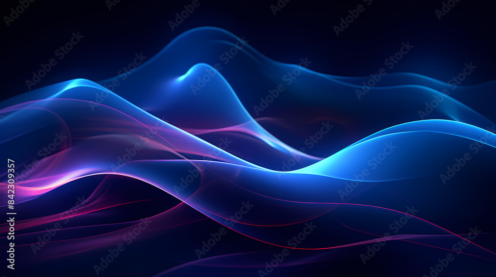 Abstract technology sense glowing waves