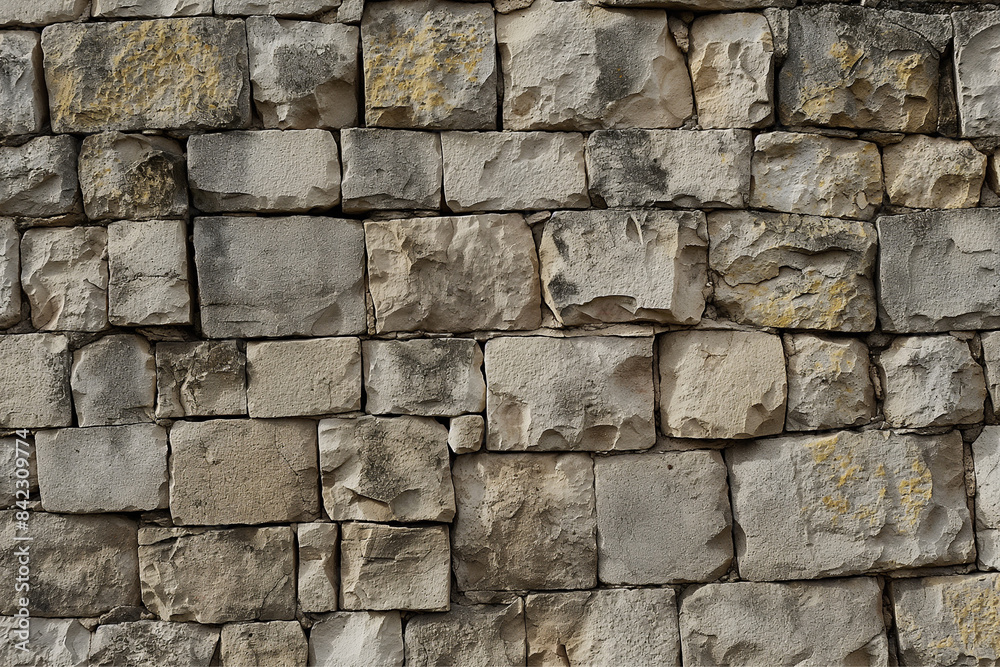 Close-Up of 18th Century Castle Stone Wall Close-Up of 18th Century Castle Stone Wall