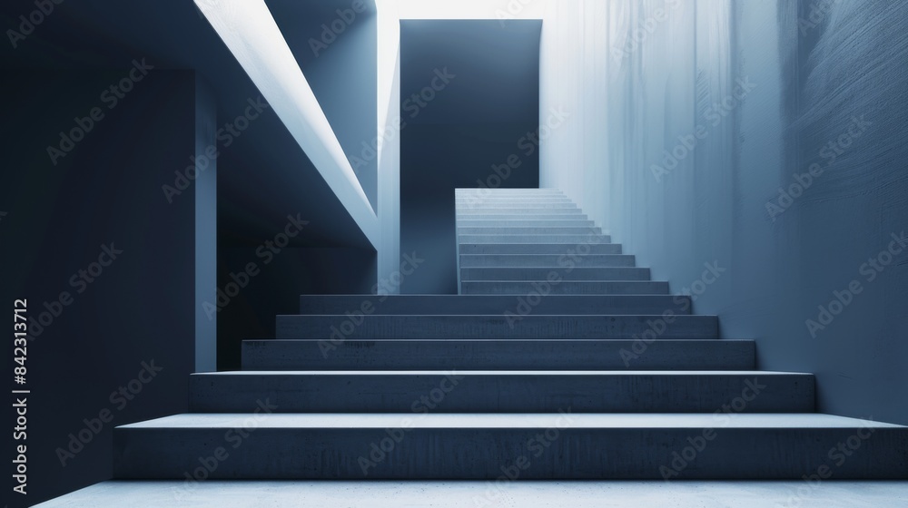Fototapeta premium Minimalistic Abstract Architecture Desktop Wallpaper, Geometric Shapes, Monochromatic color, Modern Simplicity, banner design, brochure, pattern design, web, wallpaper, background template