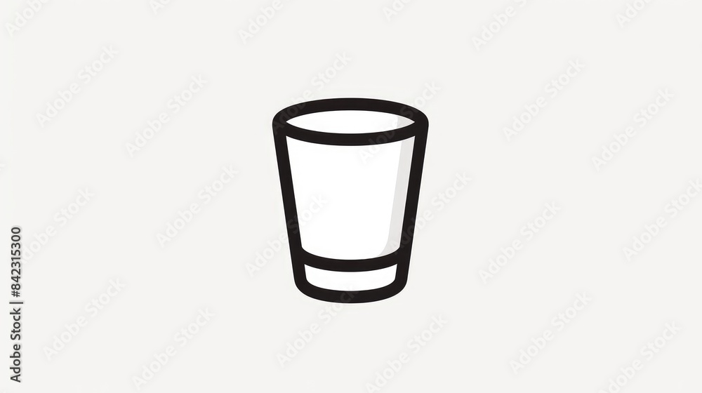Black line icon of a shot glass for dishware use Ideal pictogram for websites mobile apps and promotions Black line icon of a shot glass for dishware use Ideal pictogram for websites mobile apps and promotions