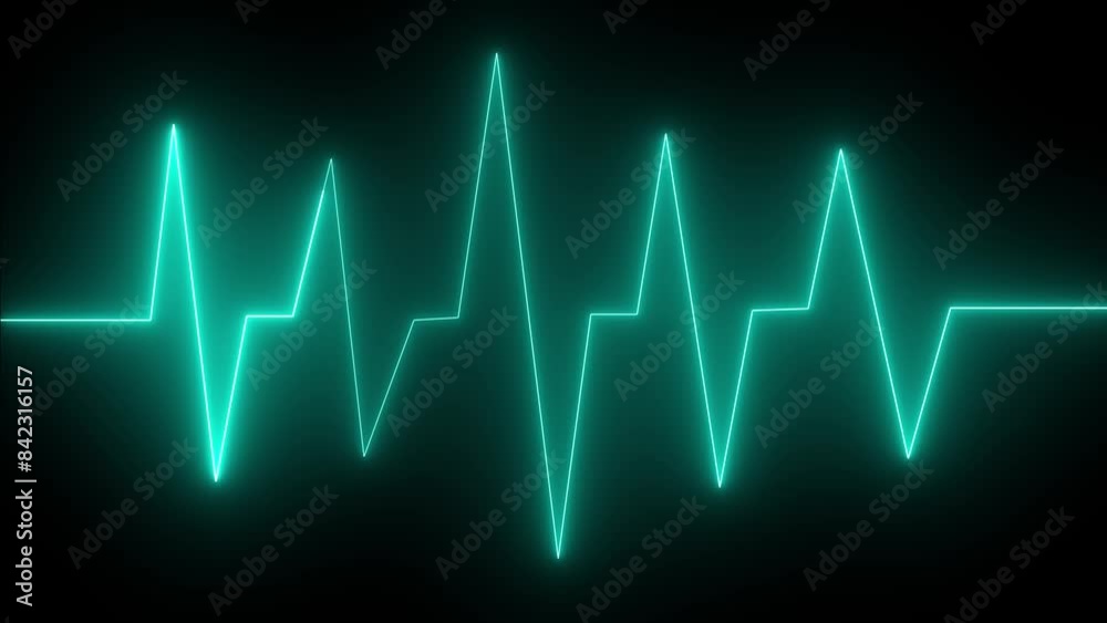 ECG health medical monitor. Seamless loop. ECG health medical monitor. Seamless loop.