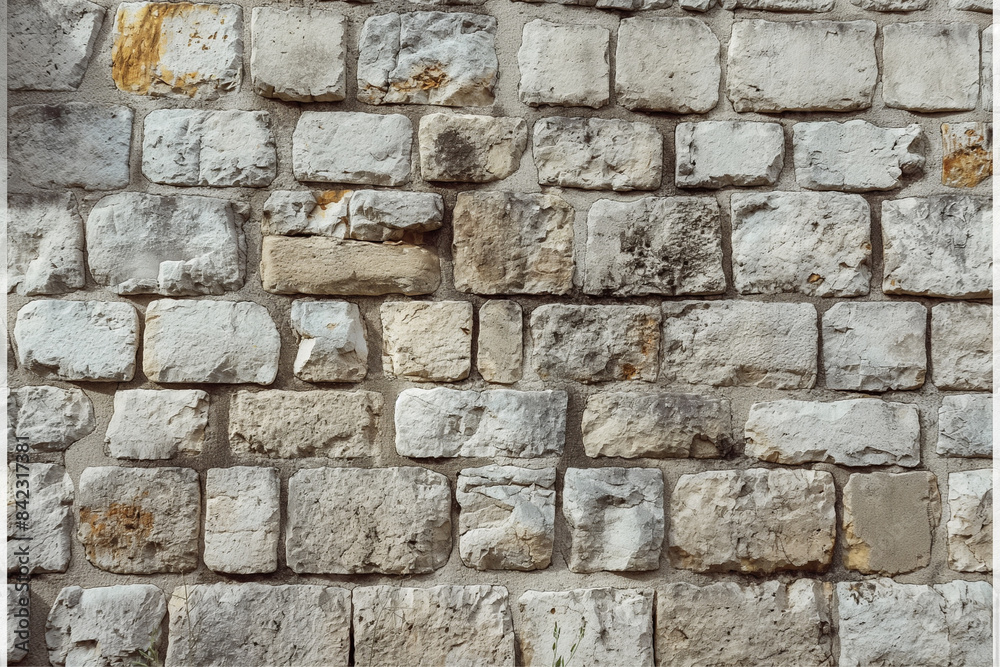 Close-Up of 18th Century Castle Stone Wall