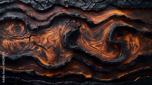 Mafic Majesty - Intricate Patterns on Mafic Wood Texture Background photo