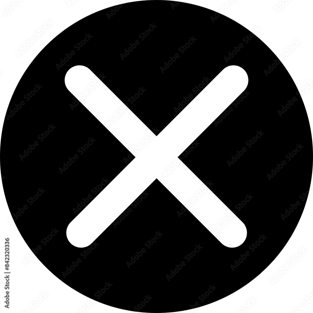 Cross mark in black circle Cross mark in black circle