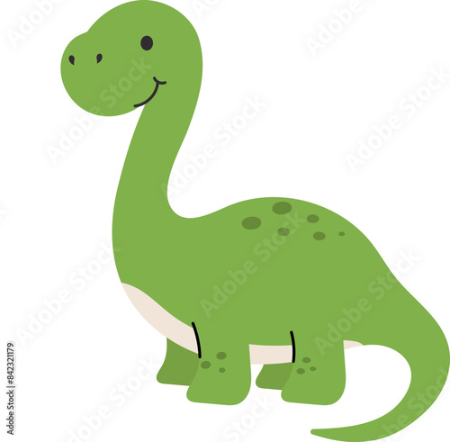 Cute dinosaur illustration vector