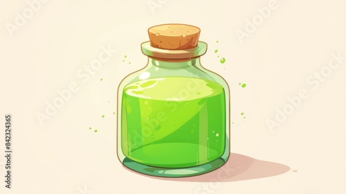Illustration of a cartoon rendered medicine jar icon