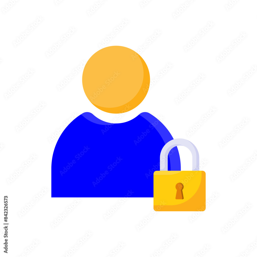 User lock icon. Subtable to place on security, safety, etc. User lock icon. Subtable to place on security, safety, etc.