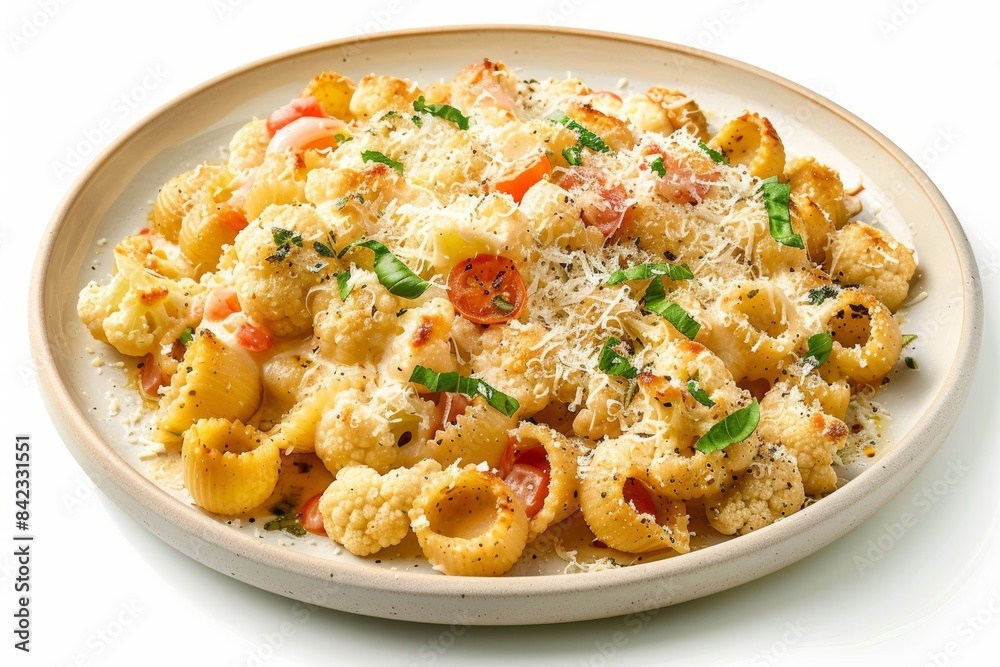 Indulgent Baked Cauliflower Pasta with Creamy Cheese Indulgent Baked Cauliflower Pasta with Creamy Cheese