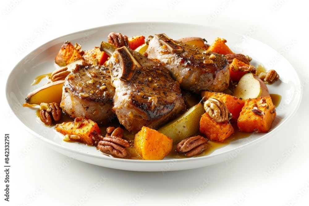 Elegant Baked Pork Chops with Pecans
