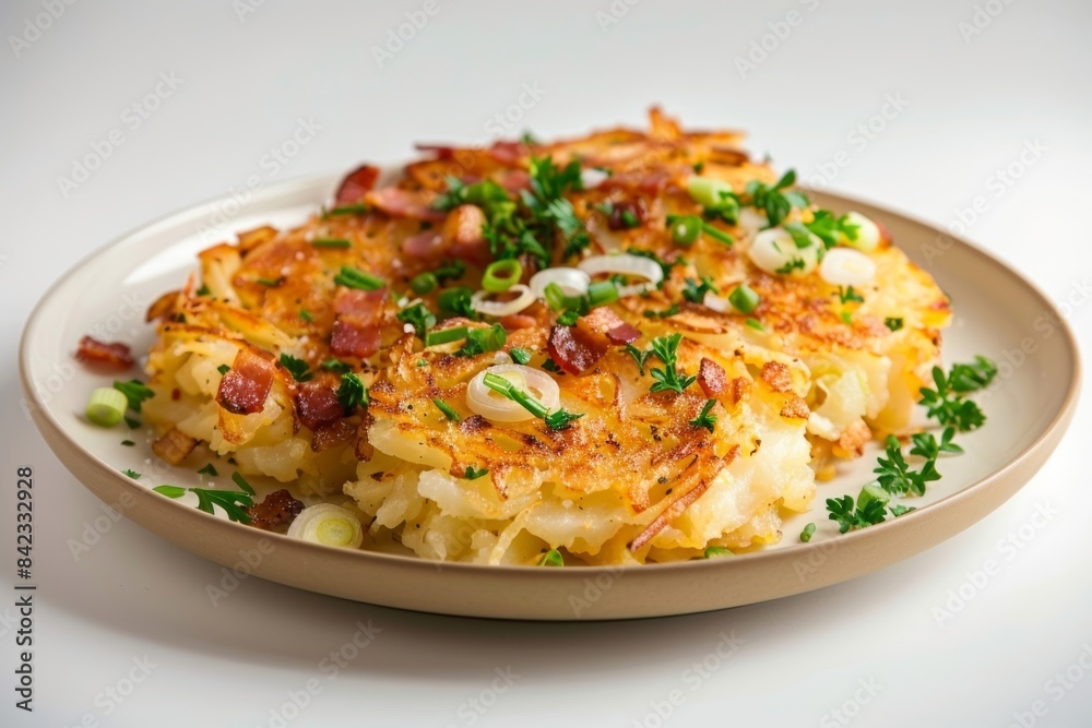 Homemade Baked Potato Hash Browns with Bacon and Olive Oil Homemade Baked Potato Hash Browns with Bacon and Olive Oil
