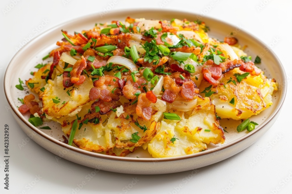 Crispy Baked Potato Hash Browns with Bacon and Shallots Crispy Baked Potato Hash Browns with Bacon and Shallots
