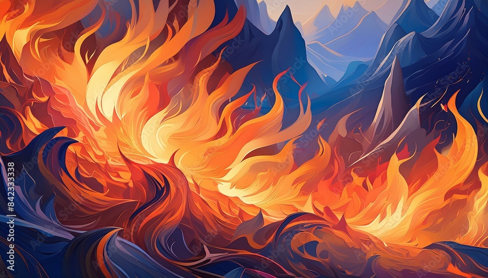 Beautiful stylish fire flames