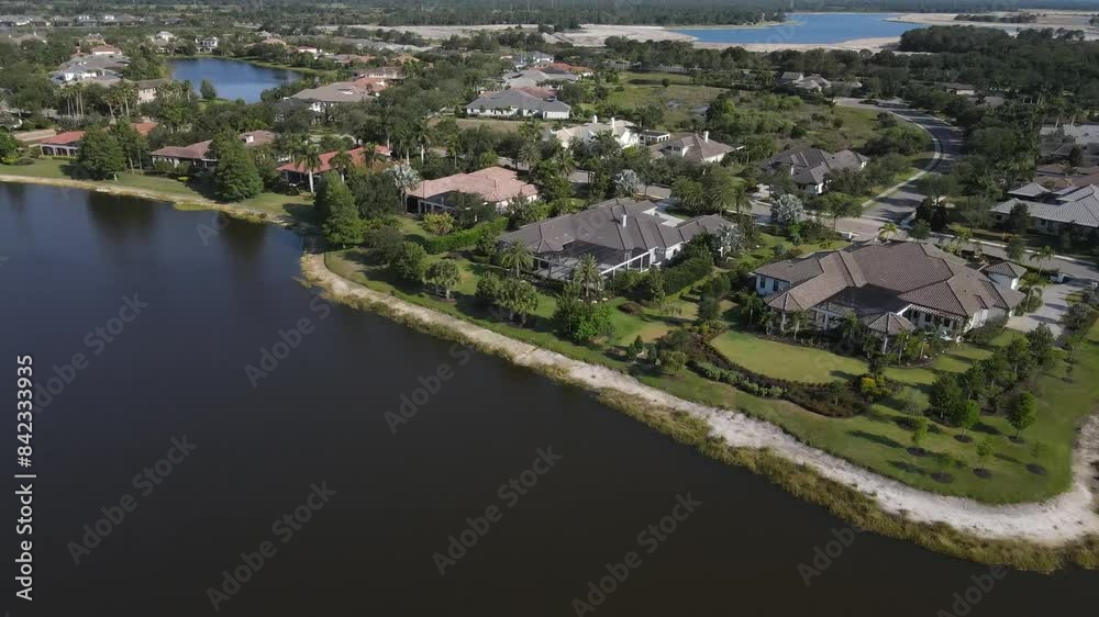 Aerial view of gated private property subdivision in exclusive area of Lakewood Ranch Aerial view of gated private property subdivision in exclusive area of Lakewood Ranch