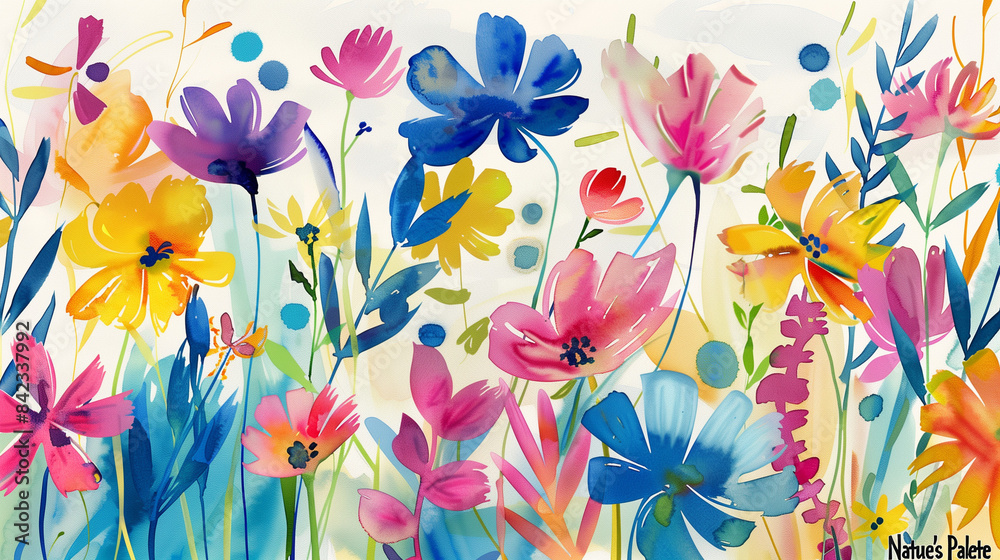 wildflowers in watercolor wildflowers in watercolor