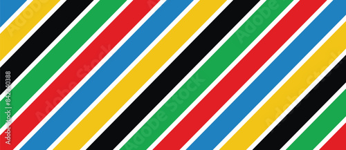 abstract geometric background, five olympic colors parallel lines. vector illustration . eps 10