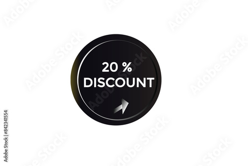 sale vector tag 20% discount template badges.  20, 10, 30, special, price, offer 90, 60, 80, with percent promotion illustration off shop now banner design up to, discount