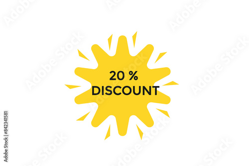 sale vector tag 20% discount template badges.  20, 10, 30, special, price, offer 90, 60, 80, with percent promotion illustration off shop now banner design up to, discount