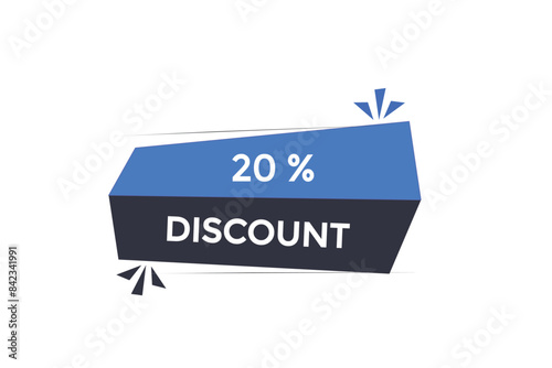 sale vector tag 20% discount template badges.  20, 10, 30, special, price, offer 90, 60, 80, with percent promotion illustration off shop now banner design up to, discount