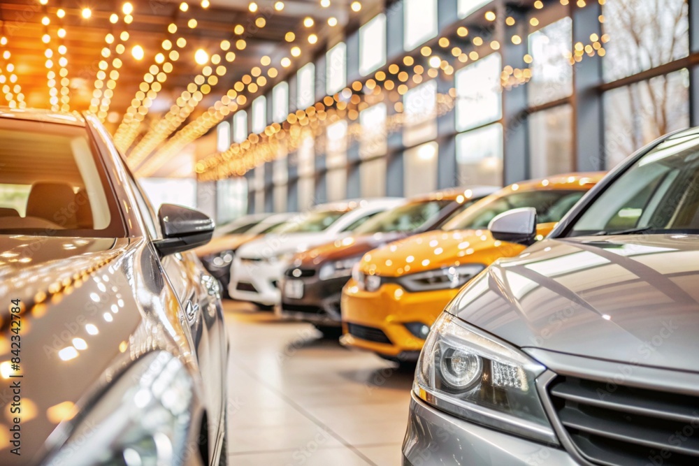 A modern car dealership office. The business concept of car sales and rentals. The new car is parked in a modern car dealership. The concept of car leasing and insurance. An electric car. A modern car dealership office. The business concept of car sales and rentals. The new car is parked in a modern car dealership. The concept of car leasing and insurance. An electric car.