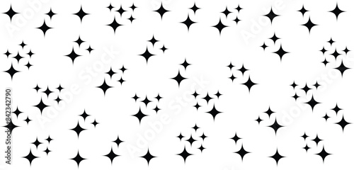 Set of sparkle star icons. Abstract sparkle icon, shine icon, clean icon, star, icon shape vector illustration. Sparkles vector	