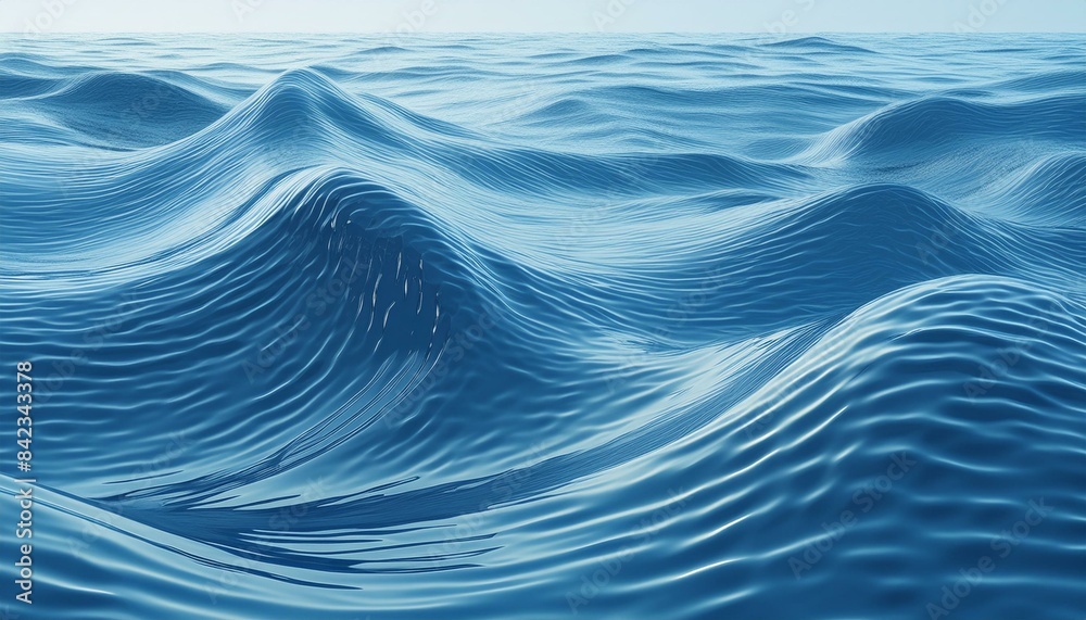 Blue sea water surface texture background with ripples. 3d illustration Blue sea water surface texture background with ripples. 3d illustration