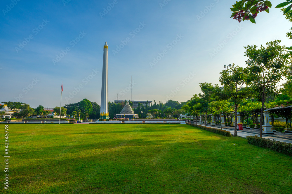 Heroes Monument (Tugu Pahlawan) the National Monument and a historical landmark in Surabaya. Heroes Monument (Tugu Pahlawan) the National Monument and a historical landmark in Surabaya.