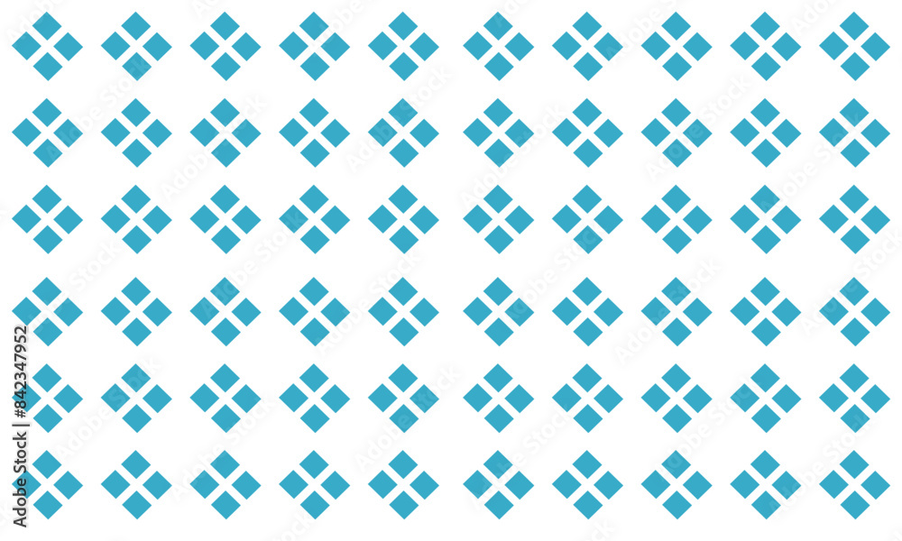 Fototapeta premium Seamless argyle pattern in blue and white colors, two tone blue diamond checkerboard repeat pattern, replete image, design for fabric printing