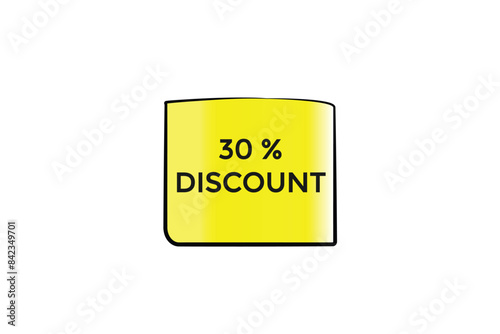 sale vector tag 30% discount template badges.  20, 10, 30, special, price, offer 90, 60, 80, with percent promotion illustration off shop now 30% discount banner design up to, discount,
