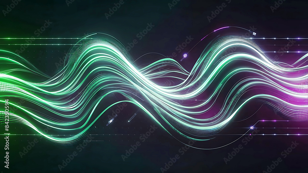 Obraz premium Waving abstract wallpaper and background