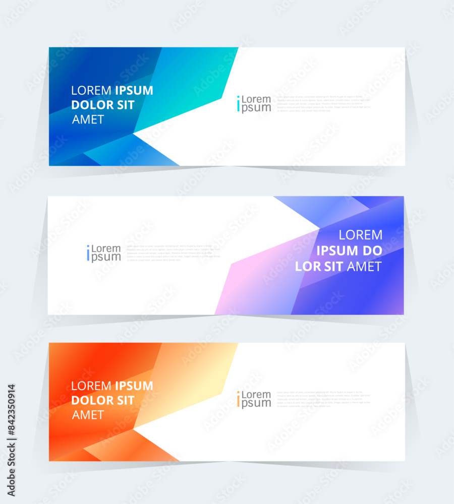 Geometric banner design with Vector presentation template. Geometric banner design with Vector presentation template.