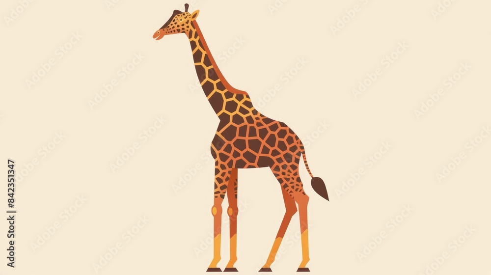 Naklejka premium The Giraffe icon is a symbol of grace and elegance in the animal kingdom