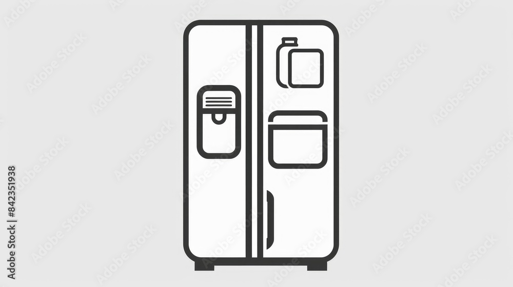 Linear icon of a refrigerator Linear icon of a refrigerator