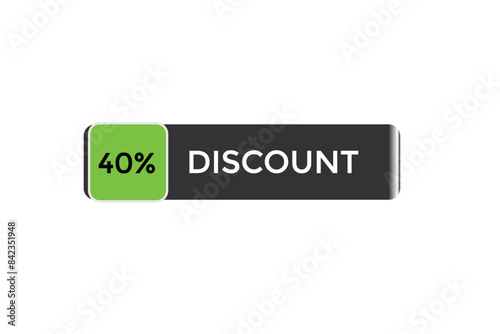 
sale vector tag 40% discount template badges.  20, 10, 30, special, price, offer 90, 60, 80, with percent promotion illustration off shop now 40% discount banner design up to, discount,

