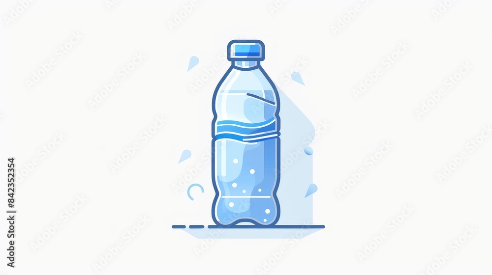 Airline water bottle icon for web design on a white background Airline water bottle icon for web design on a white background