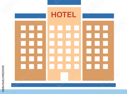 hotel city travel building icon