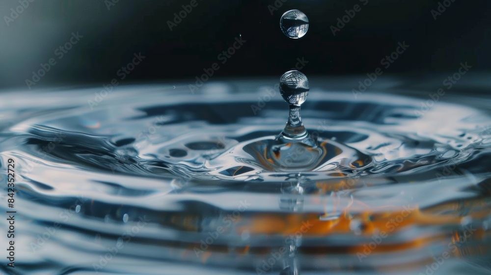 A close-up view of a water droplet evaporating, showcasing the delicate interplay of surface tension and vaporization. A close-up view of a water droplet evaporating, showcasing the delicate interplay of surface tension and vaporization.