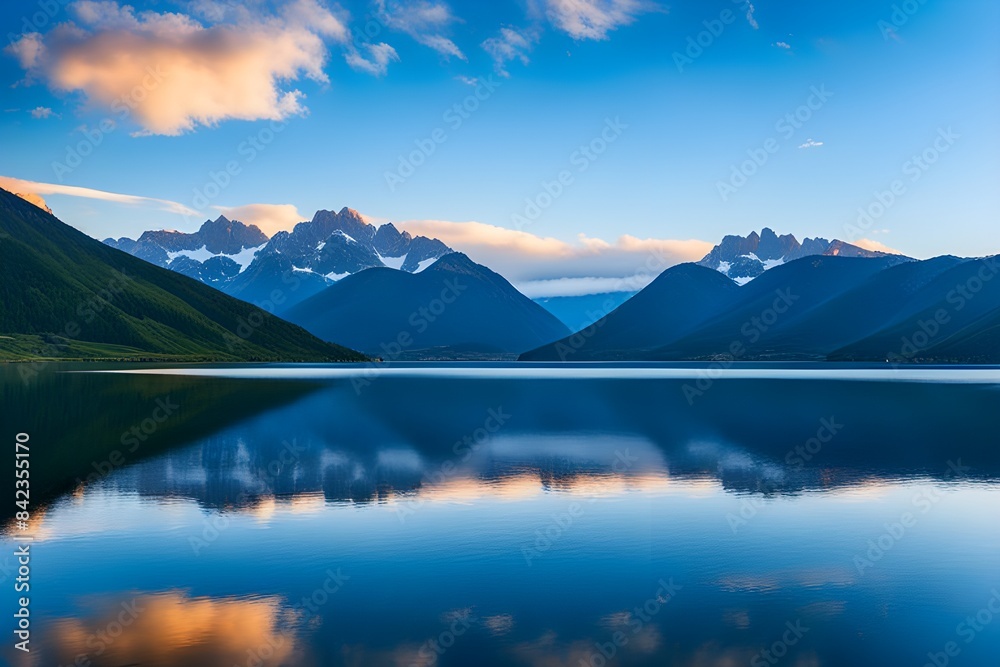 Beautiful clouds and mountains
