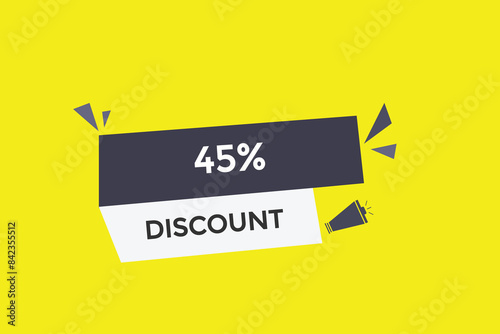 sale vector tag 45% discount template badges.  20, 10, 30, special, price, offer 90, 60, 80, with percent promotion illustration off shop now 45% discount banner design up to, discount,
