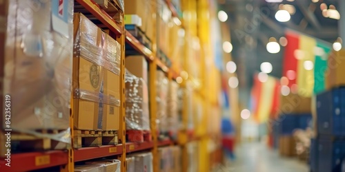 Wallpaper Mural Warehouse with blur background Torontodigital.ca