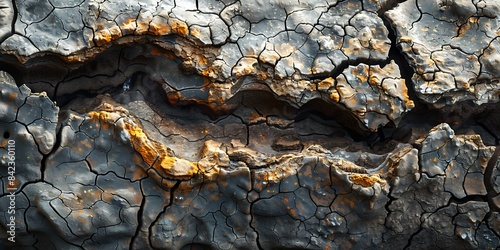 The texture of the bark of an old tree. Abstract background. photo