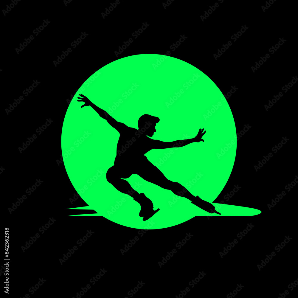 Sports logo figure skating modality Sports logo figure skating modality