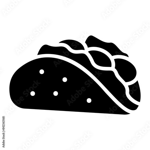 taco glyph icon