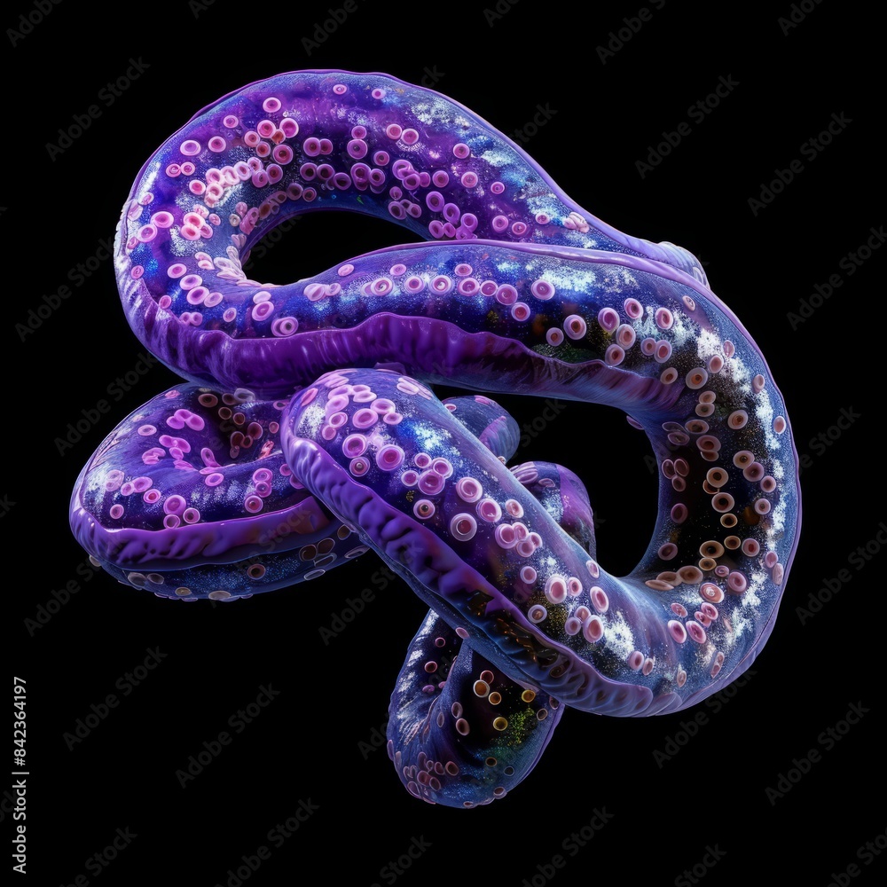 Microscopic Illustration of Trypanosome Parasite