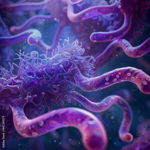 Microscopic Illustration of Trypanosome Parasite photo
